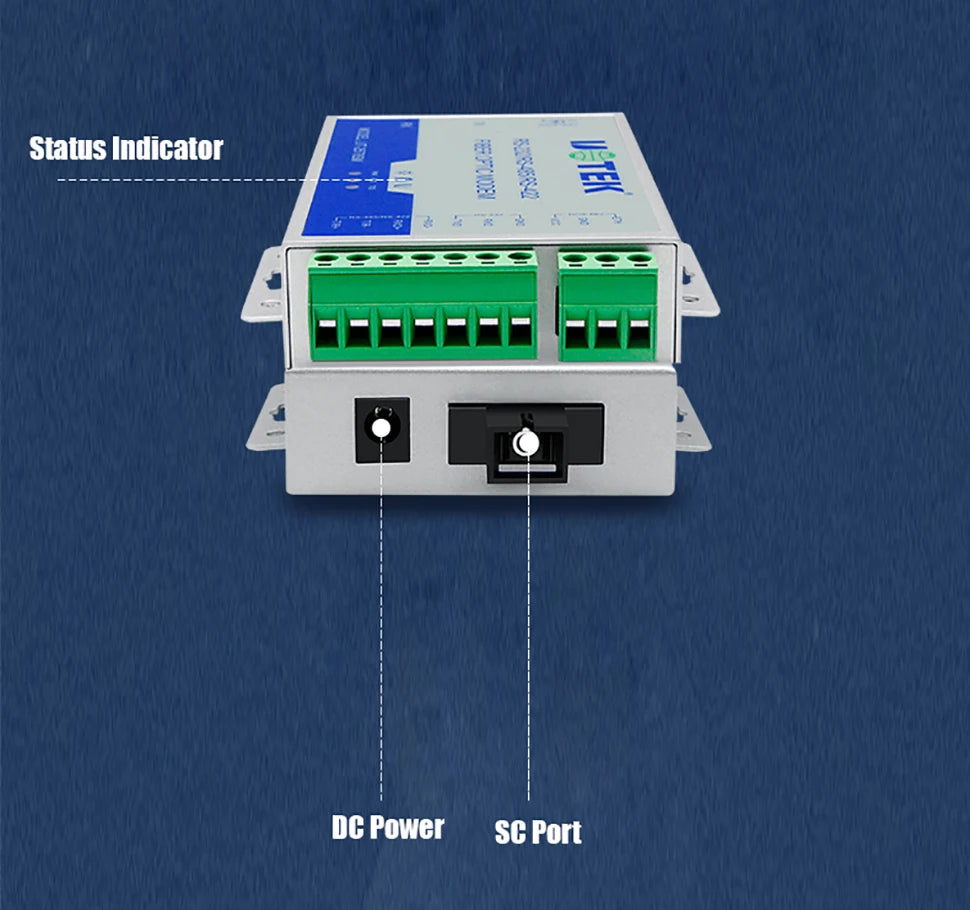 UOTEK Fiber Transceiver RS232 RS485 RS422 20KM SC Port RS-232 RS-485 RS-422 to Fibre-optical Converter UT-2577SM UT-2578SM