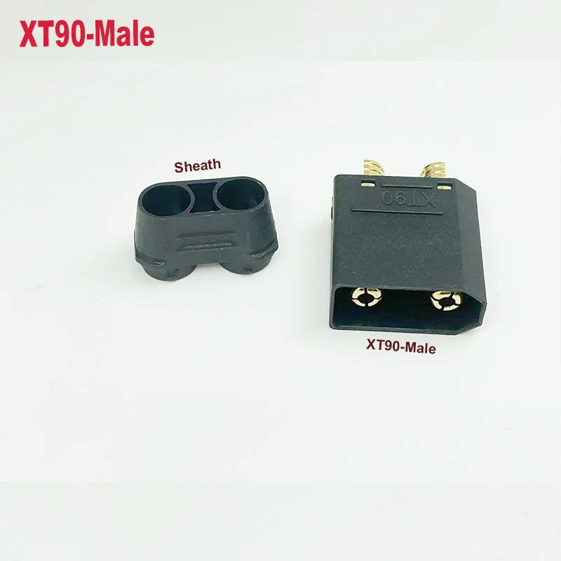 1/2/3/5pcs XT90-M XT90E-F XT90S XT90E  Male/Female Power Sockets Gold-Plated Battery Connectors Connector Sockets (Yellow/Black)