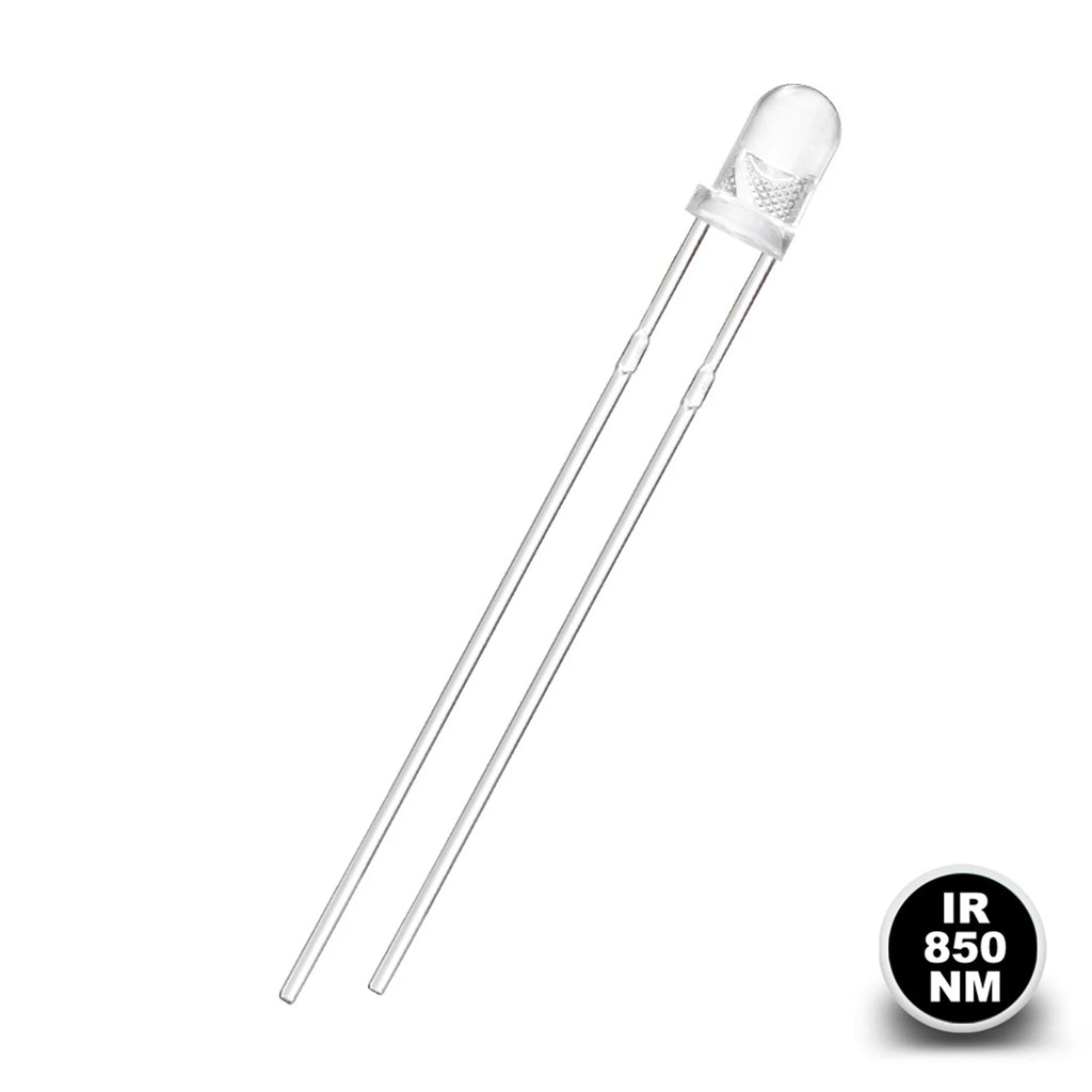100Pcs 3mm 5mm IR LED Diode Transimitter Receiver 850nm 940nm Infrared Photodiode Phototransistor Emitter Lights Emitting Bulb