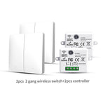 LVGEMSS Smart Wireless Switch RF433 Self-Powered Push Button Wall Panels Remote Controller Light Switch Waterproof Wall Switch
