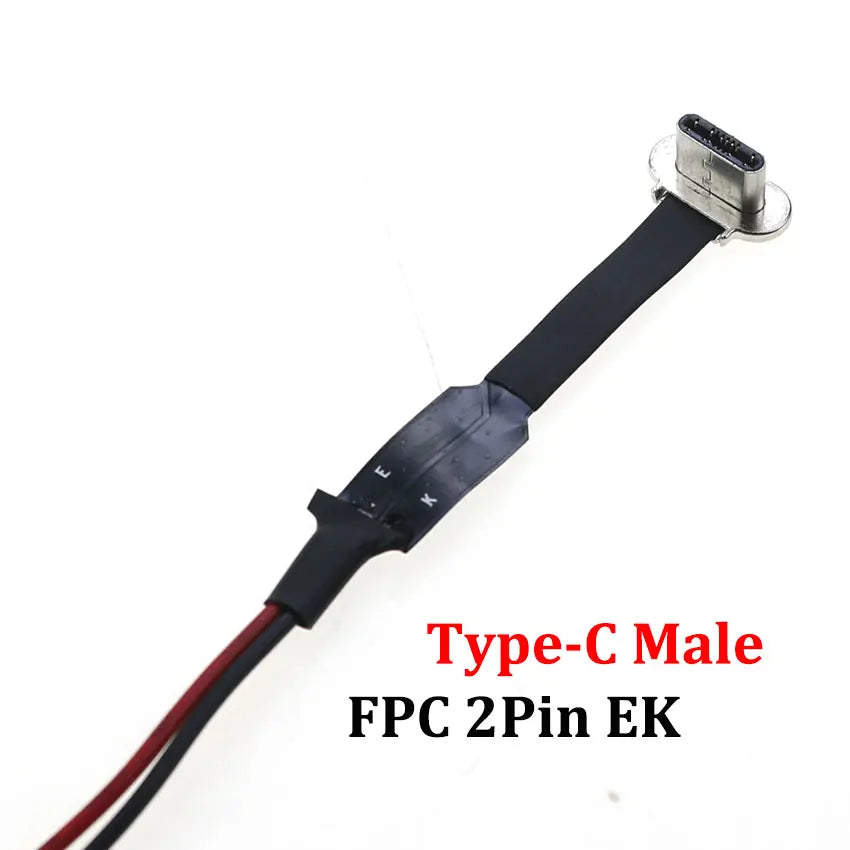 JCD Micro USB C Type-C FPC 2Pin 3Pin With Resistor R1 Soft Flat Cable Male Plug Mobile Phone Fast Charging Cable Extension Wire