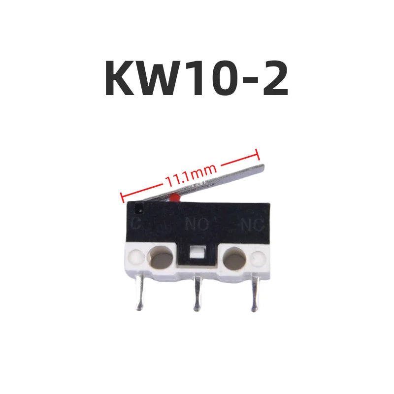 10PCS KW10 Miniature Limit Switches, Mouse Micro Motion 1A, 125/250V Self Resetting Switch