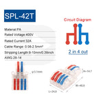 5PCS Quick Lever Electrical Connector Compact Conductor Wiring Terminal Block Universal Push-in Wire Connectors Cable Splitter
