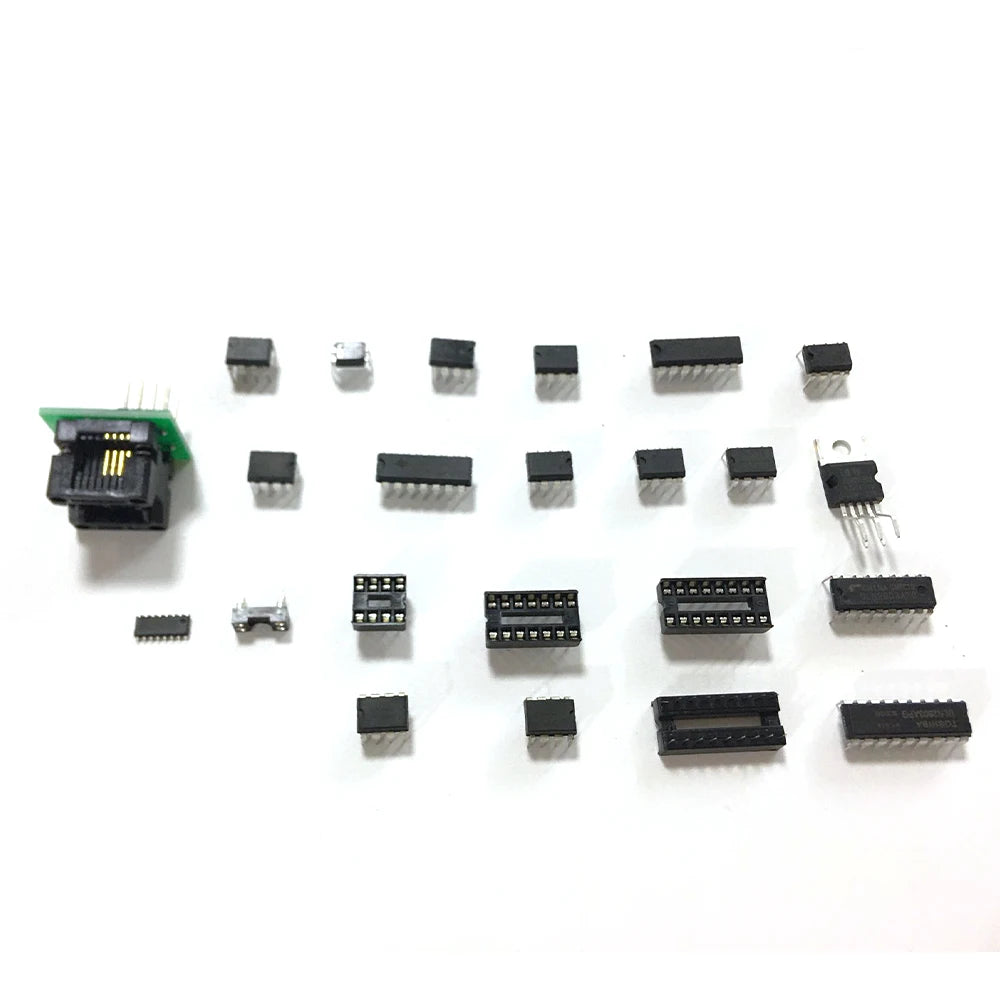 IC Chip Assortment 150Pcs,Opamp,Oscillator,Pwm,PC817,NE555,LM358,LM324, JRC4558,LM393,LM339,NE5532 Incl. Sockets Multi-Purpose