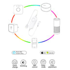 Zigbee 3.0 Smart LED Controller DC12V 5M 10M 5050 RGBW RGBWW LED Strip Light LED Flexible Strip Tuya App for Smartthings Alexa