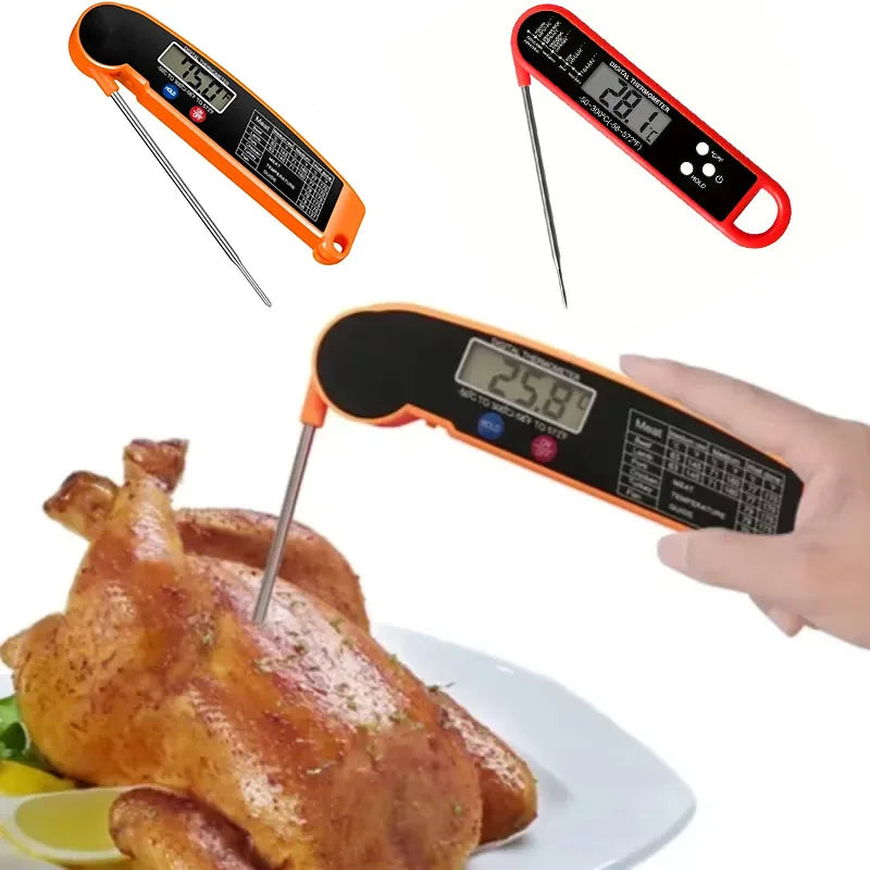 Digital Kitchen Meat Thermometer For Food Water Milk Foldable Cooking Food Probe BBQ Thermometer Oven Thermometer Kitchen Tools