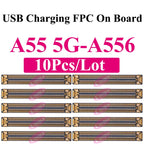 10Pcs Charging FPC Connector On Board For Samsung Galaxy A04s A14 A24 A34 A54 A05s A15 A25 A33 A35 Mainboard Flex Cable Plug