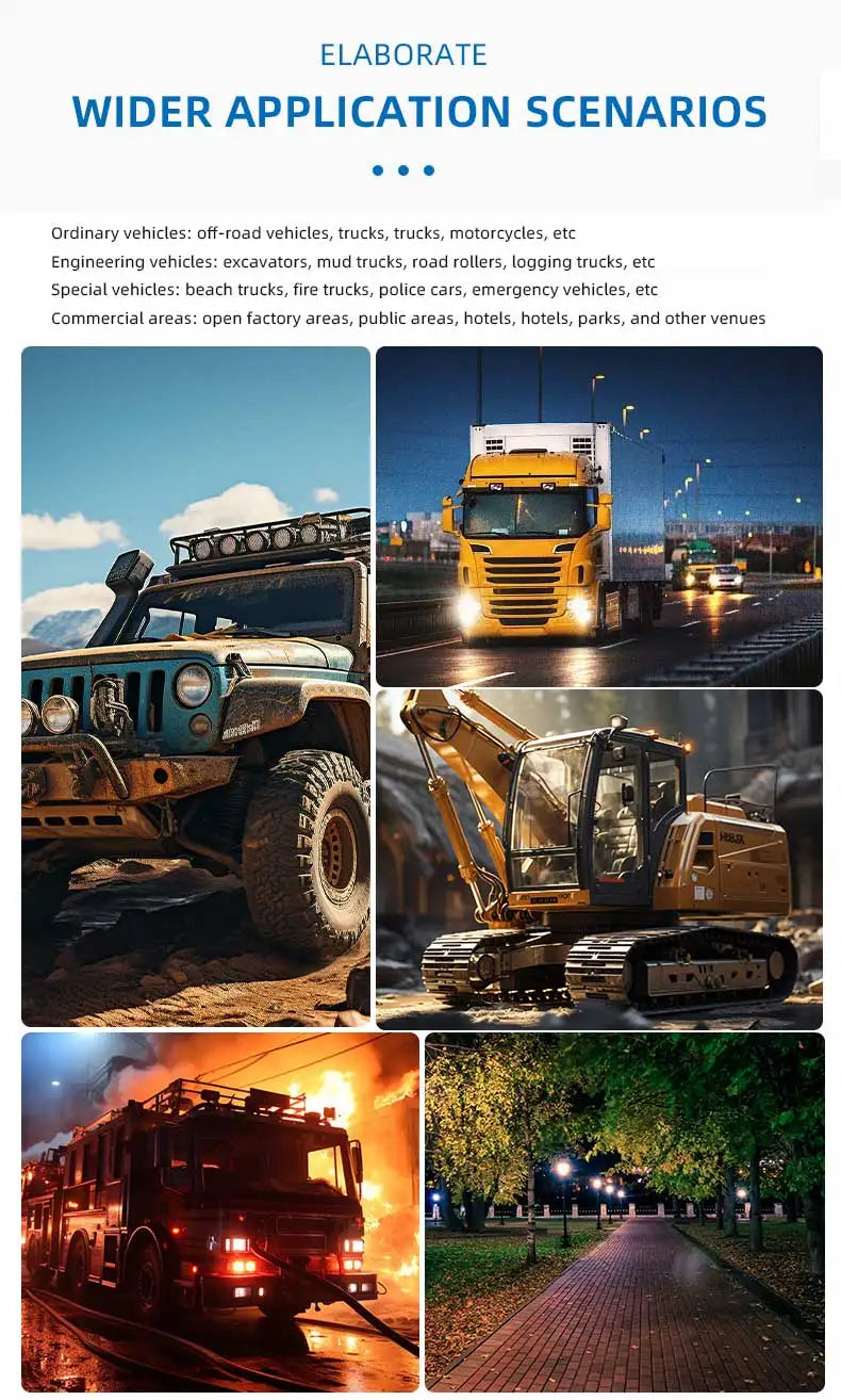 4-Inch LED Round Spot Work Light Combo Flood Driving Amber Fog Lamp For Truck SUV 4WD 4x4 LED Bar Offroad ATV Jeep Tractor