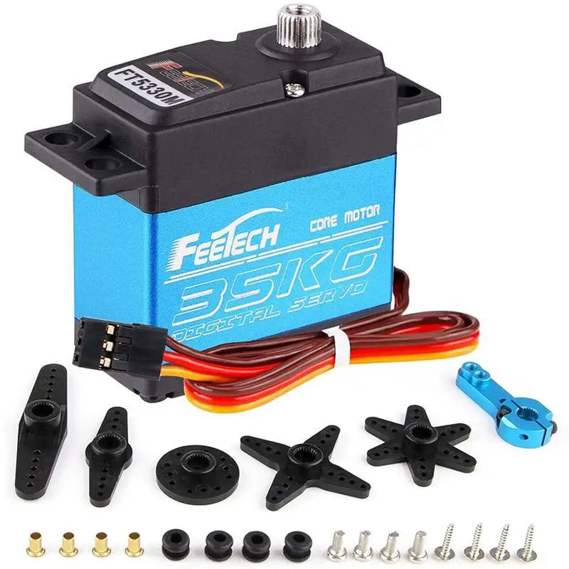 Feetech FT5330M 35KG Digital Servo RC Steel Gear 180 Degree 25T Metal Arm 7.4V Robot RC Servo Motor for RC Drift Car Helicopter