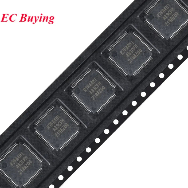 5Pcs/1pc R7FA4M1AB3CFM # AA0 R7FA4M1 R7FA4M1AB3CFM#AA0 LQFP-64 48MHz ARM Cortex®-M4 Microcontroller Chip IC