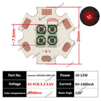 IR LED 10W High Power Chip Infrared 660nm/730/760/810/850/940nm 12W 3535 Bead 2V 4V 8V 700/1400/2800mA For Night Vision Security