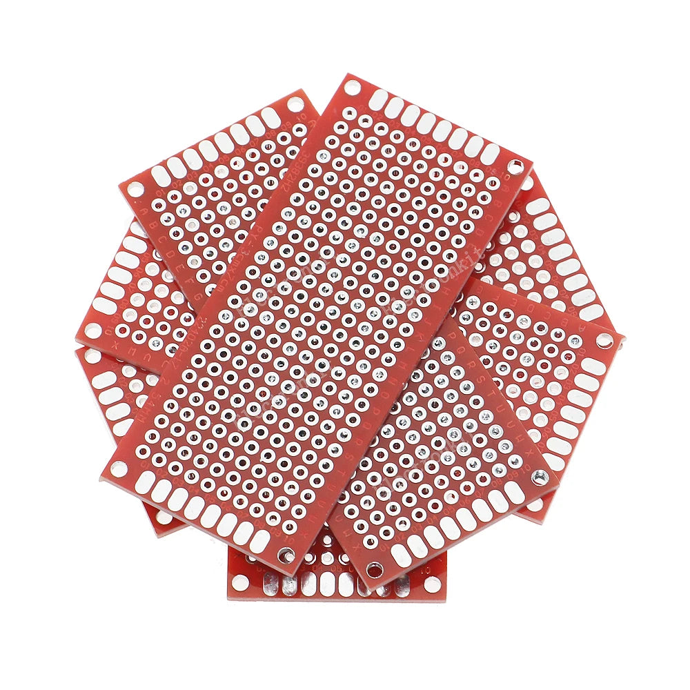 20pcs Red PCB Board Breadboard Double Sided 3x7 4x6 5x7 7x9cm Universal PCB Experiment Prototype Circuit Boards Diy Electroni