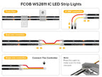 FCOB LED Light Strip Pixel Addressable 630 720 LEDs RGB Dream Full Color 12mm DC12V 24V WS2811 High Density Flexible COB Light