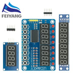 TM1637 4 Bits/TM1638/MAX7219 8 bit Digital LED Display Module 7 Segment 0.36Inch Clock RED Anode Tube Four Serial Driver