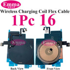 EmmaHelp 1pc For iPhone 13 Pro Max 16 14 15 8 Plus XR Wireless Charging Coil With Volume Flex Flash Charger Panel Sticker