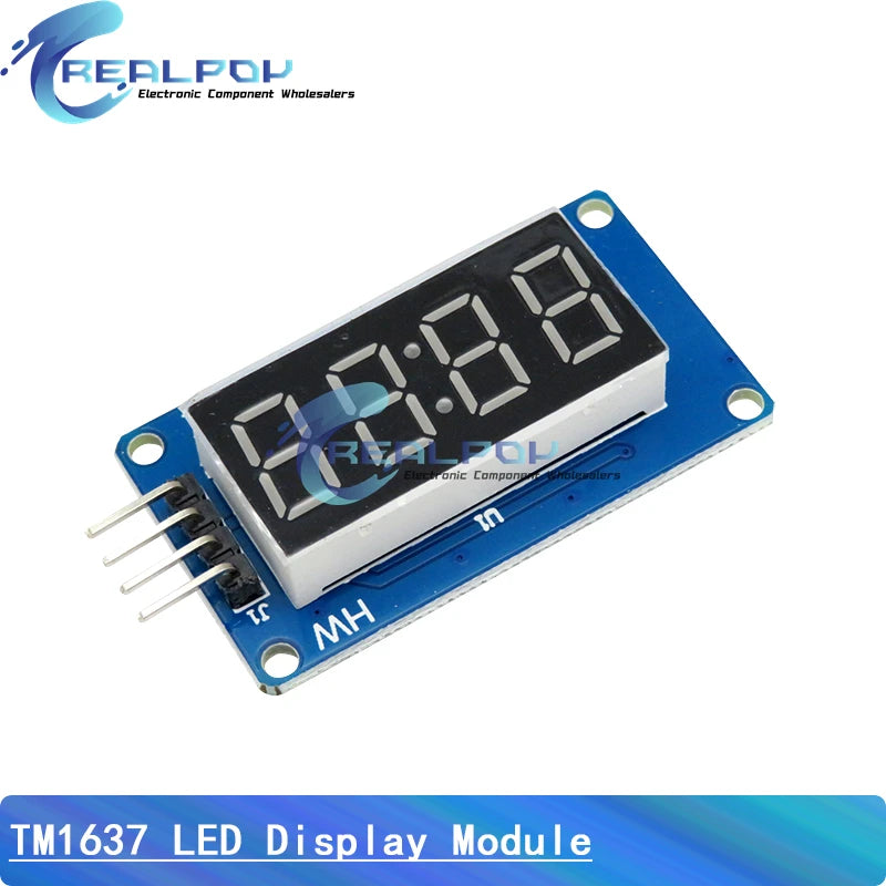 TM1638 / TM1637 4 Bits / MAX7219 8 bit Digital LED Display Module 7 Segment 0.36Inch Clock RED Anode Tube Four Serial Driver