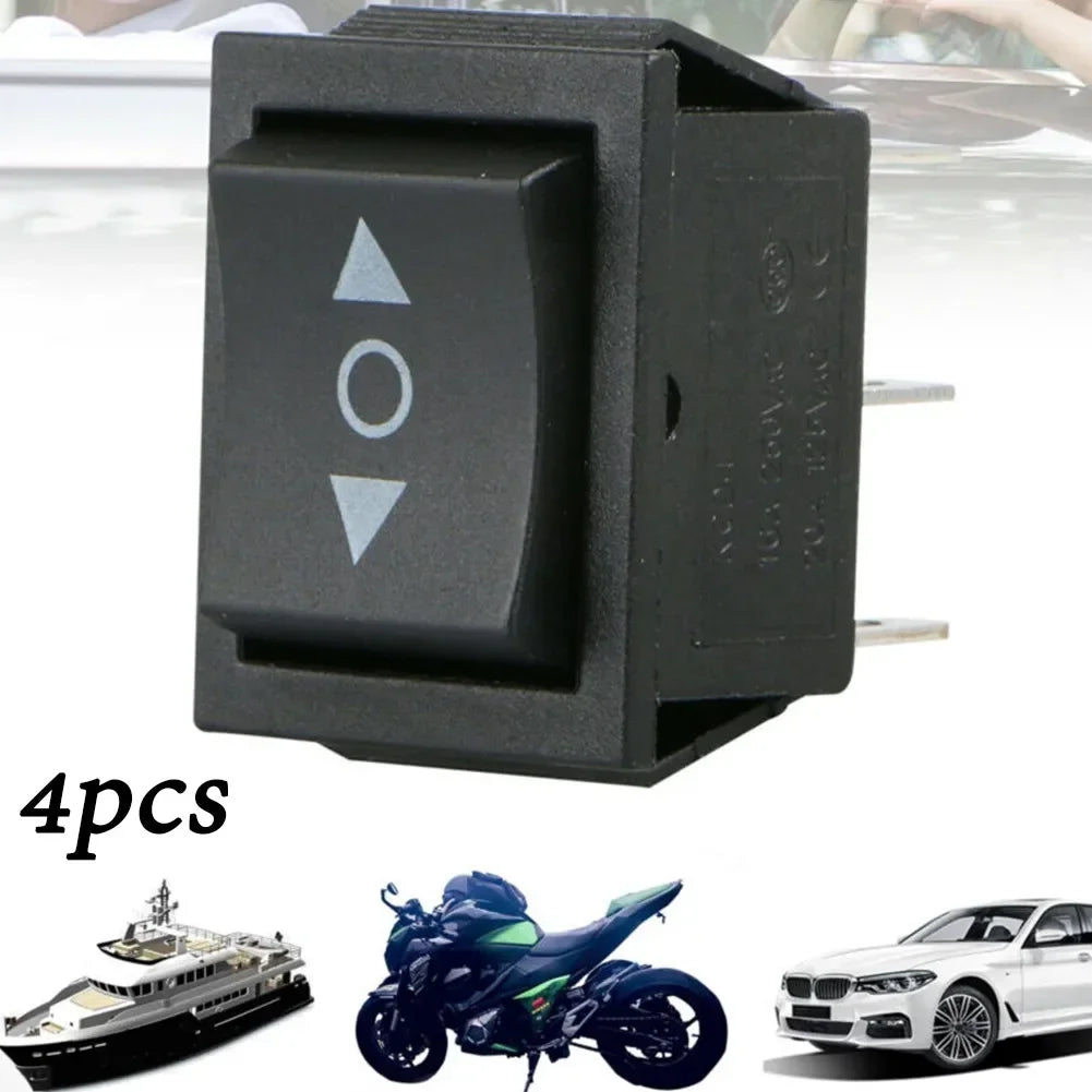 4pcs 6 PIN DPDT Double Pole Double Throw 12V Momentary Rocker Switch Heavy Duty Rocker Switch For Car Window Sunroof