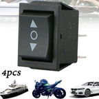 4pcs 6 PIN DPDT Double Pole Double Throw 12V Momentary Rocker Switch Heavy Duty Rocker Switch For Car Window Sunroof