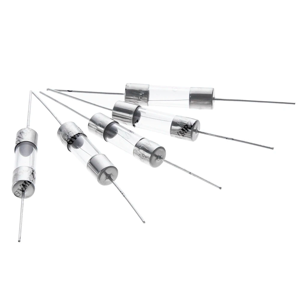 10PCS 5X20mm Axial Glass Fuse Fast Slow Blow 250V With Lead Wire F 0.5A/1A/2A/3A/3.15A/4A/5A/6.3A/8A/10A/15A/12A fuse tube 5x20