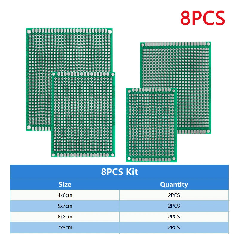 4PCS-40PCS Universal PCB Prototype Board Green Double Sided 2x8 3x7 4x6 5x7 7x9CM Protoboard Breadboard DIY Electronic Kit