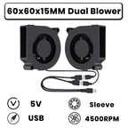 GDSTIME Dual 40mm 50mm 60mm 80mm 92mm 120mm 140mm DC 5V Powered USB Fans with 2 in 1 USB Cable for AV Receiver DVR Cooling