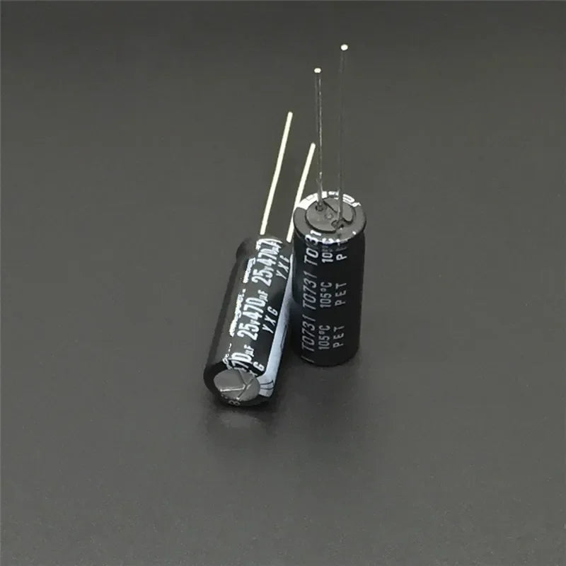 10Pcs/100Pcs 470uF 25V Rubycon YXG Series 8x20mm High Ripple Current Long Life 25V470uF Electrolytic Capacitor