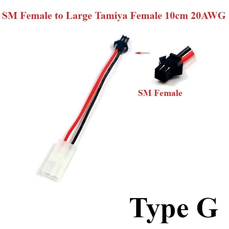 Male/Female Deans SM Plug to Tamiya Connector Conversion Cable 10cm 20AWG Silicon Wire For RC Drone Car Boat Quadcopter Battery