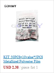 20pcs 2W Metal film resistor 1% 1R~1M 2.2R 4.7R 10R 22R 47R 100R 220R 470R 1K 10K 100K 2.2 4.7 10 22 47 100 220 470 ohm