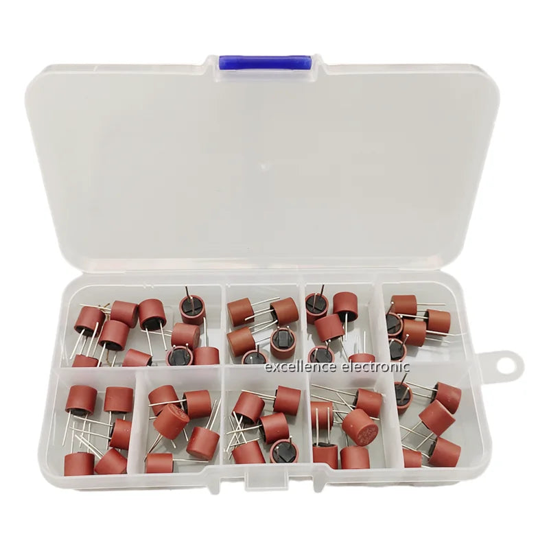 50Pcs/box 382 Circular Plastic Fuses Assortment Kit, 9 Values (0.5A-10A) Cylindrical Electrical Fuse Set for TV PCB Repair