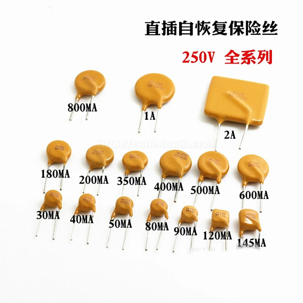 10-20PCS PPTC 250V Resettable Fuse TRF250-030 040 050 060 080 090 110 120 145 180 200 300 400 500 600 800 1000 2000
