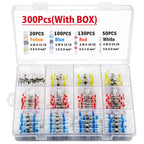50-1000Pcs Heat Shrink Butt Crimp Terminals Waterproof Solder Seal Electrical Butt Connectors Wire Cable Splice Terminal Kit