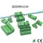 2.54mm 2EDGRK 15EDGKP 2P/3P/4P/5P/6P/8P/12P-16PIN Female Male Solderless Docking Type PCB Plug Wire Terminal Block Connector