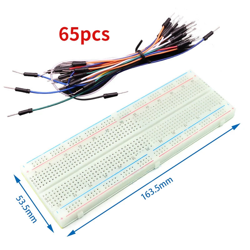 Breadboard 400 700 750 830 Holes MB-102 Solderless PCB Mini Test Board ZY-204 1600pts Prototype Board Jumper Wire Cable DIY Kit
