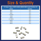 35/100/200PCS HC-49S Crystal Oscillator Kit Quartz Crystal Resonator Set 4Mhz 6Mhz 8Mhz 12Mhz 16Mhz 20Mhz 24Mhz 25MHz 48MHz