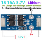BMS 1S 12A 16A 24A 3.7V LiFePO4 Lithium Battery Protection Board 18650 4.2V Charging Voltage/Short Circuit/Overcharge Prevention