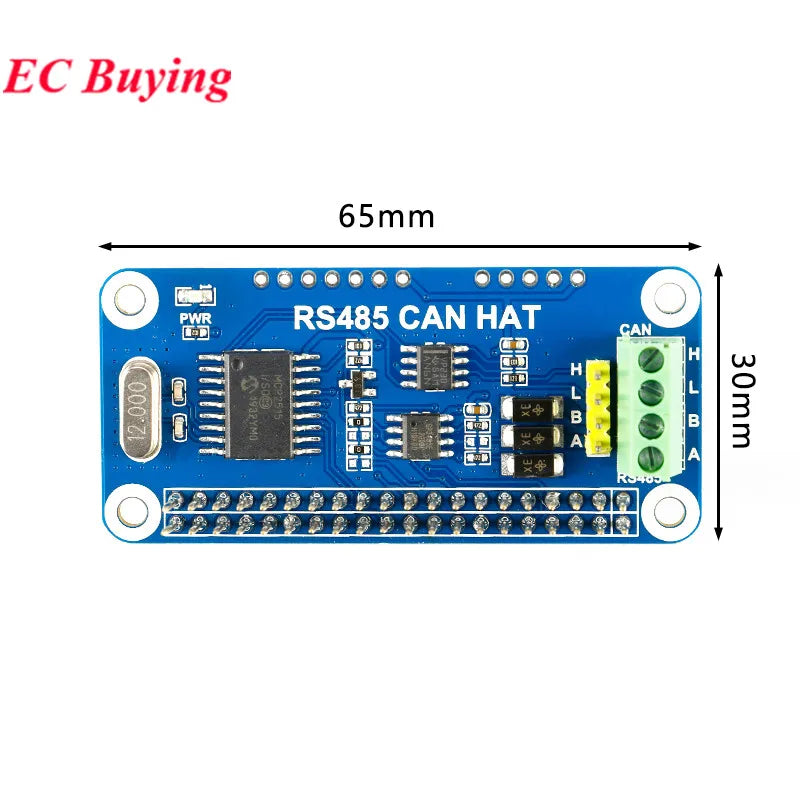 2 Channel Isolated CAN Expansion HAT MCP2515 SN65HVD230 Multi Onboard Protection Circuit for Raspberry Pi STM32 RS485 CAN HAT