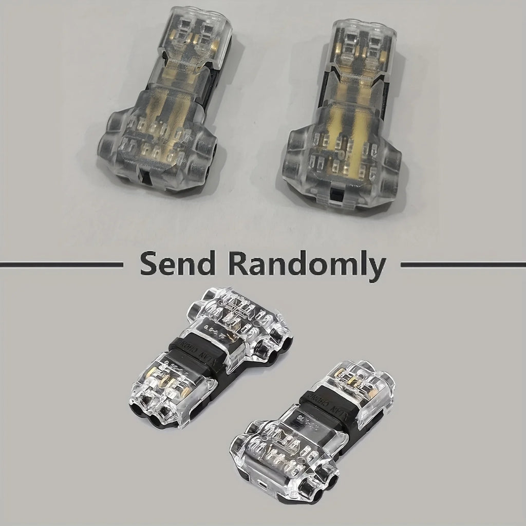T1 T2 Quick-Connect Snap-In Terminals, No Welding No Stripping Automatic Wire Connectors, Professional Electrical Cable Accessor