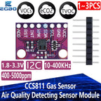 1~3PCS Gas Sensor Carbon Dioxide Detection Sensor Module CCS811 CO2 eCO2 TVOC Air Quality Detecting I2C Output CJMCU-811 EGBO