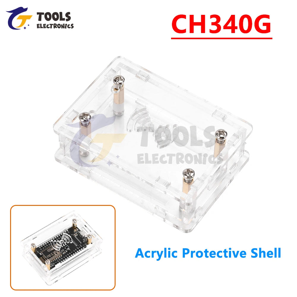 NodeMcu Lua ESP8266 CP2102 CH340G Iot Development Board Transparent Acrylic Protective Shell