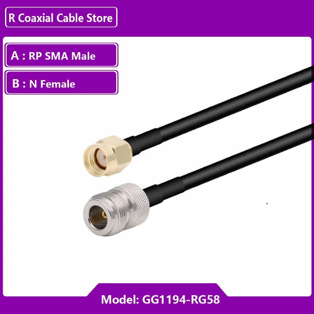 N Type To SMA RP SMA Male Female Connector Crimp for RG58 Cable Extension Jumper Pigtail L16 N To SMA Fast Delivery Brass RF