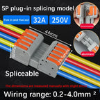 Male Female Docking Mini Quick Wire Connector Universal Compact Electrical Wiring Connectors Push-in Conductor Terminal Block