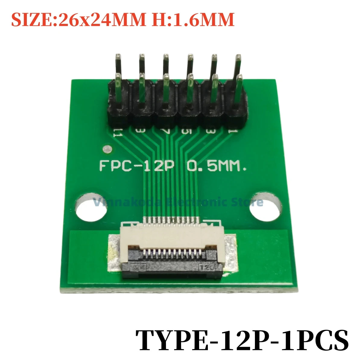 1PCS FFC/FPC Conversion Board 0.5mm Connector to 2.54MM Double Row Bent Pins 4/10/14/15/16/22/26/30/32/36/42/45/60/64/68/80/96P
