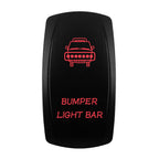 Red Led Light Rocker Switch 12V/24V SPST DPDT Toggle Switch ON OFF/ ON OFF ON Backlight Latching / Momentary Dash Panel Control