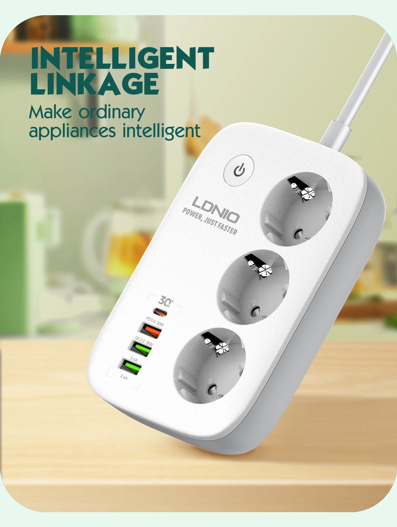 LDNIO Smart Plug Power Strip Tuya Wifi Remote Control Timer Socket Line Filter Smart Home Switch EU KR UK US Outlet USB Adaptor