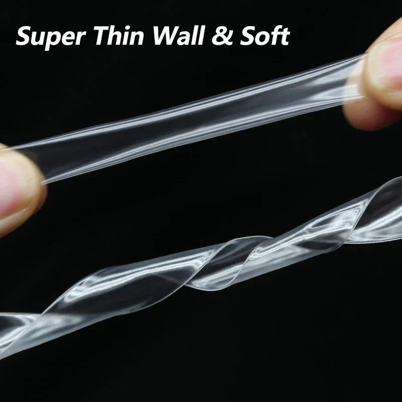 3-10M Super Thin Clear Heat Shrink Tube 2:1 1-20mm Flexible Transparent Earphone Sleeve Wire Wrap Sheath Insulation Protector