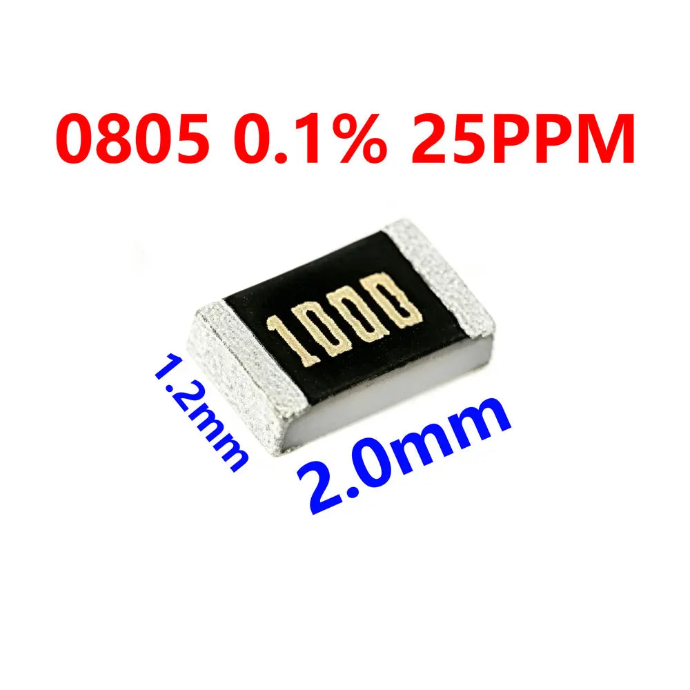 20PCS 0805 0.1% Precise resistance 1R 1.1 1.2 1.5 2K 2.2 2.4 3 3.3 3.6 4.7 5.1 6.8 7.5 10M 12 15 20 30 47 51 100 200 300 470ohm