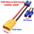 RC Car EC5 Connector Model Cars Charger Adapter Cable Battery Conversion Head EC5 Female Male To XT60 XT90 Male Female Head