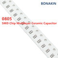 50PCS 0805 4.7NF 50V 100V 472J 4700PF 5% NPO C0G SMD Chip Multilayer Ceramic Capacitor 2012