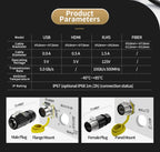 LP24 Waterproof RJ45 Connector IP68 Industrial Ethernet LAN Cable Connector Outdoor Modular Jack Network Connector