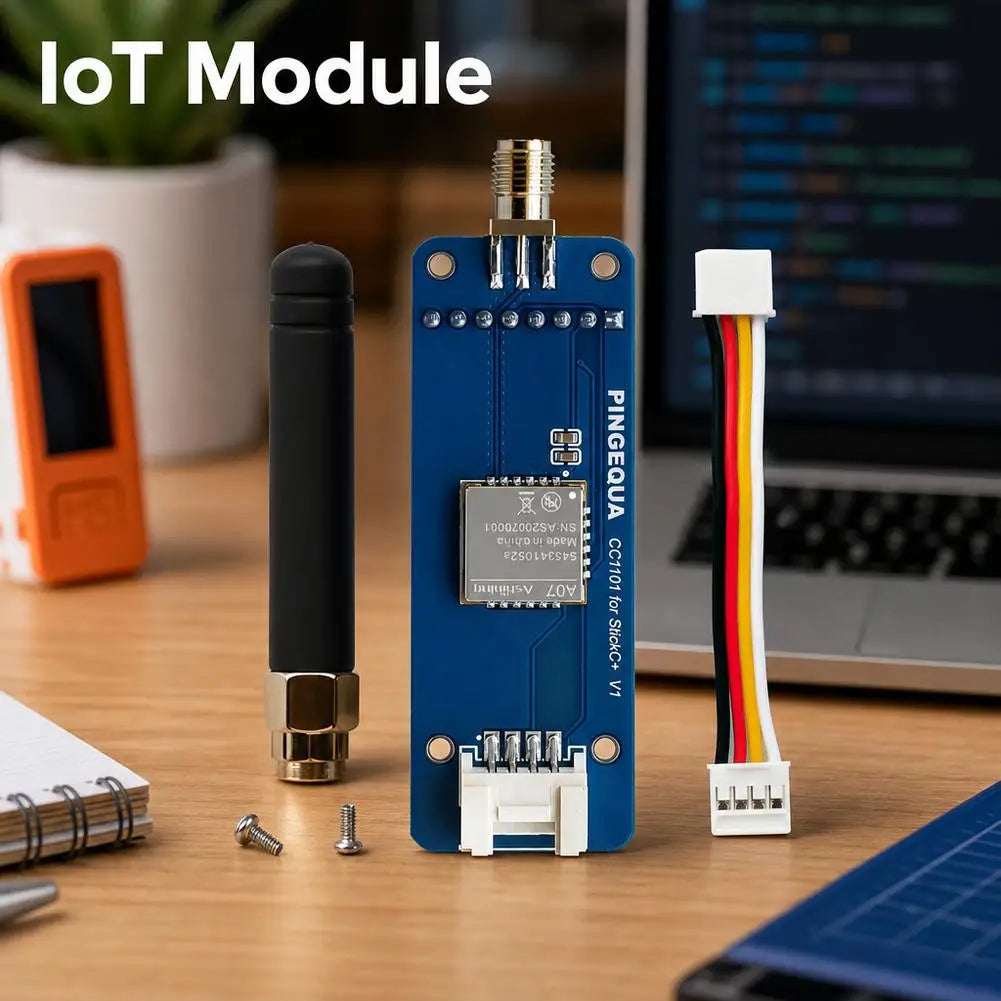 Stick RF 424 Development Board For M5Stack StickC Plus V1.1&2, 2 In 1 Module Compatibility NRF24L01 CC1101 Module Bruce Firmware